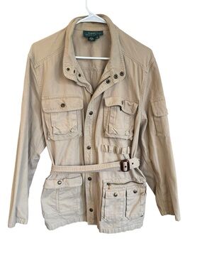 Vintage Ralph Lauren Safari Jacket Women 3X  Hunting Field Coat